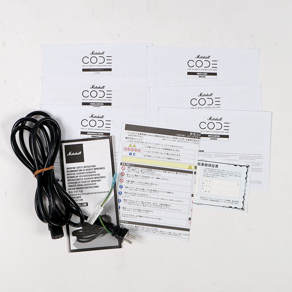 【中古】 マーシャル MARSHALL CODE25 フルモデリング 小型ギターアンプ コンボ 付属品