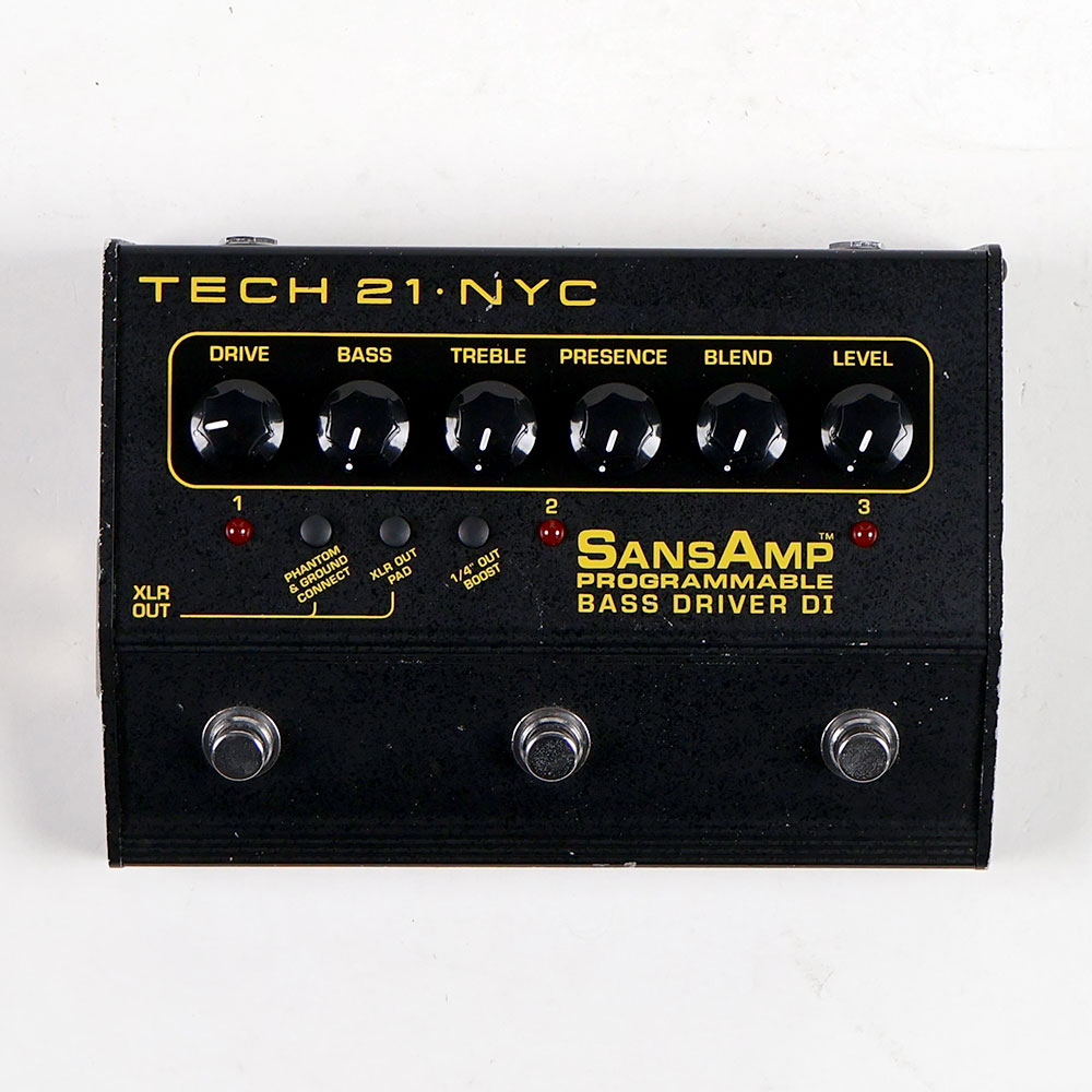【中古】 ベース用プリアンプ TECH21 SansAmp PBDR PROGRAMMABLE BASS DRIVER DI ベース用プリアンプ エフェクター