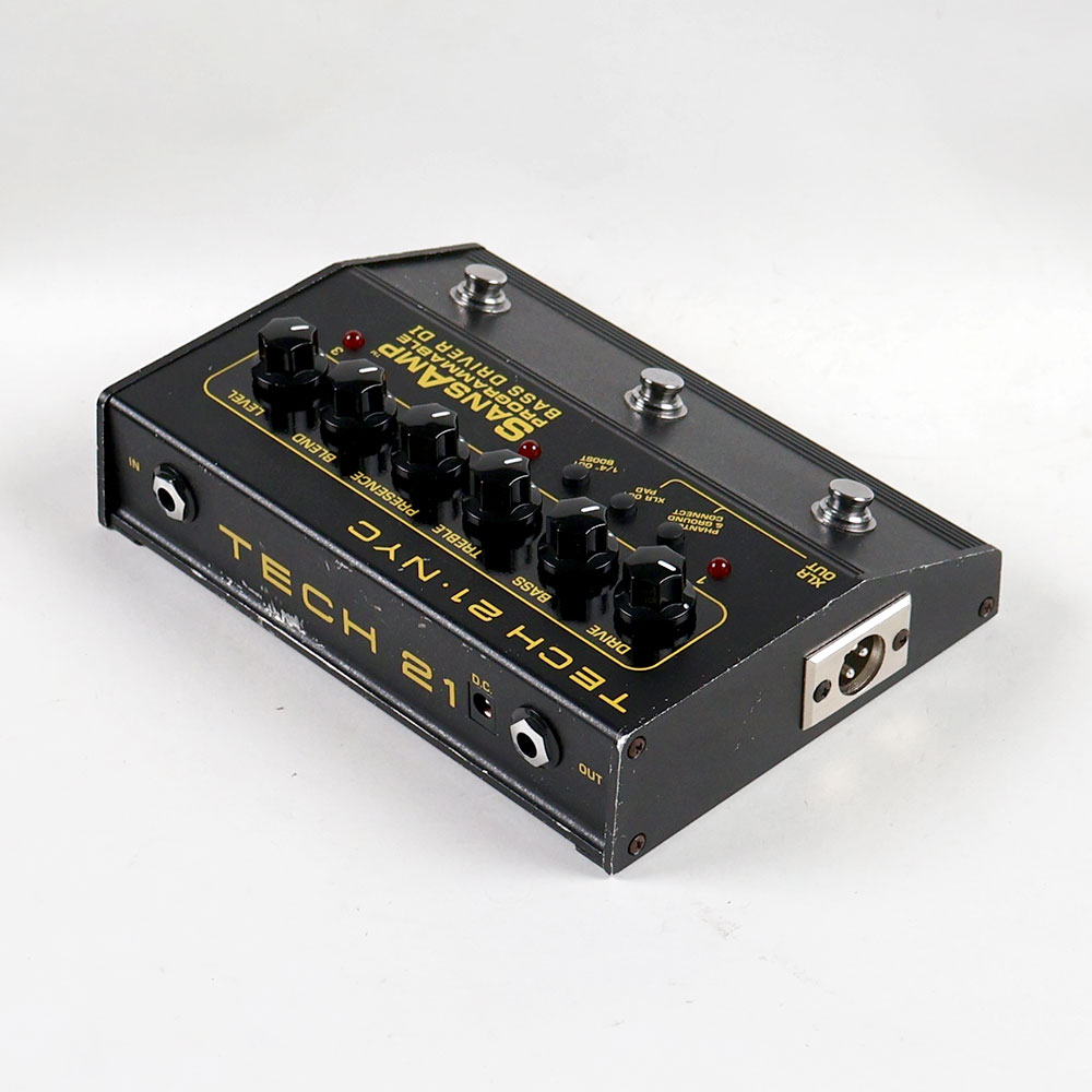 【中古】 ベース用プリアンプ TECH21 SansAmp PBDR PROGRAMMABLE BASS DRIVER DI ベース用プリアンプ エフェクター 全体