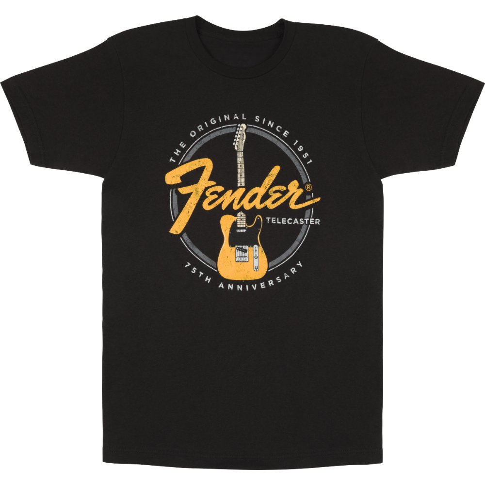 Fender フェンダー Telecaster 75th Tee Vintage Black テレキャスター Lサイズ ビンテージブラック Tシャツ