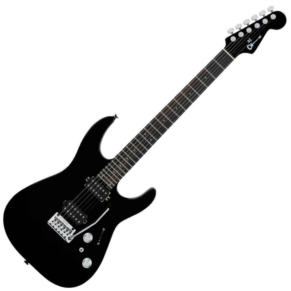 Charvel シャーベル Pro-Mod Plus DK24 HH 2PT EB Ebony Fingerboard - Raven Black エレキギター