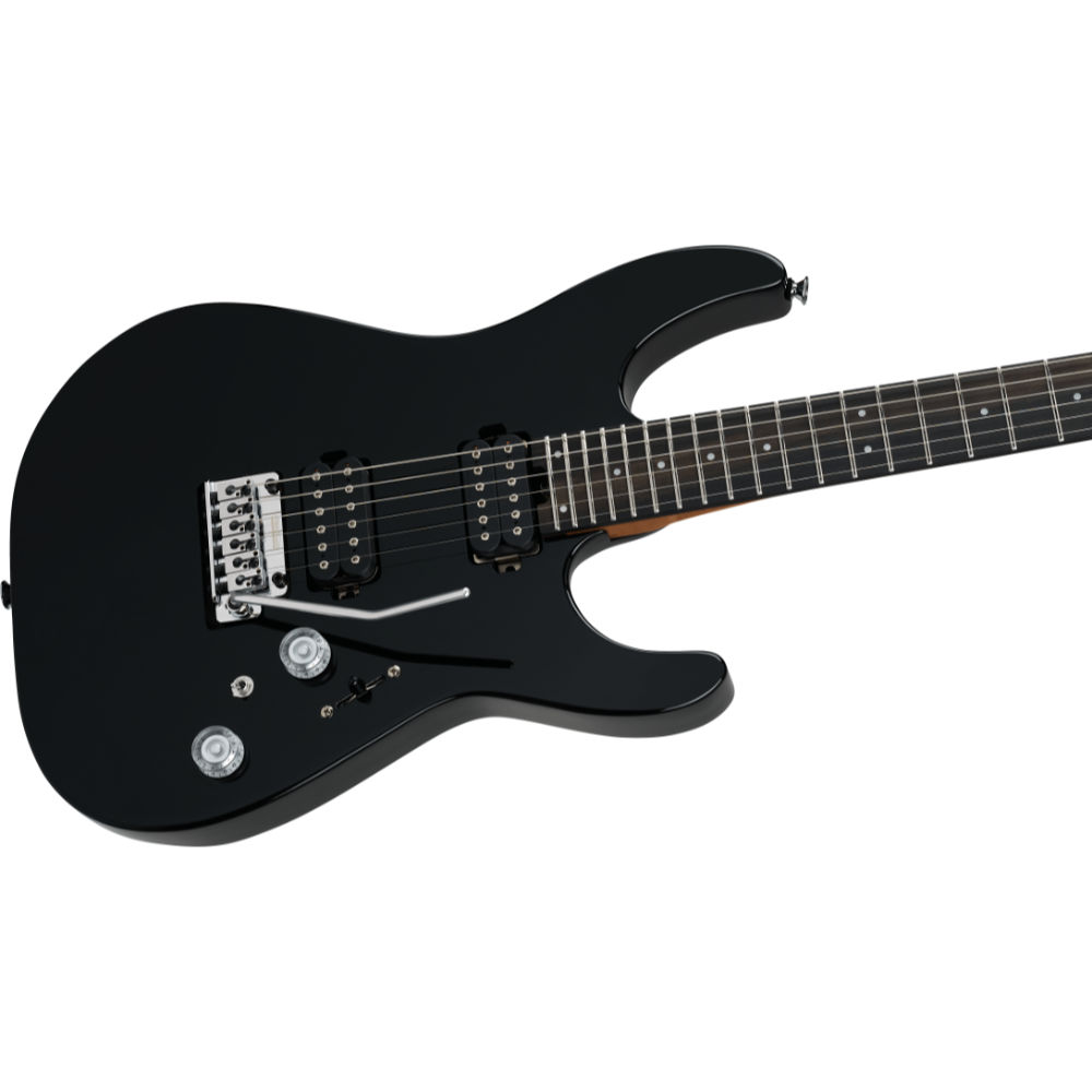 Charvel シャーベル Pro-Mod Plus DK24 HH 2PT EB Ebony Fingerboard - Raven Black エレキギター トップ