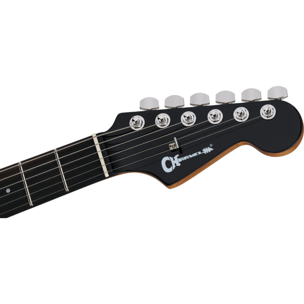 Charvel シャーベル Pro-Mod Plus DK24 HH 2PT EB Ebony Fingerboard - Raven Black エレキギター ヘッド表