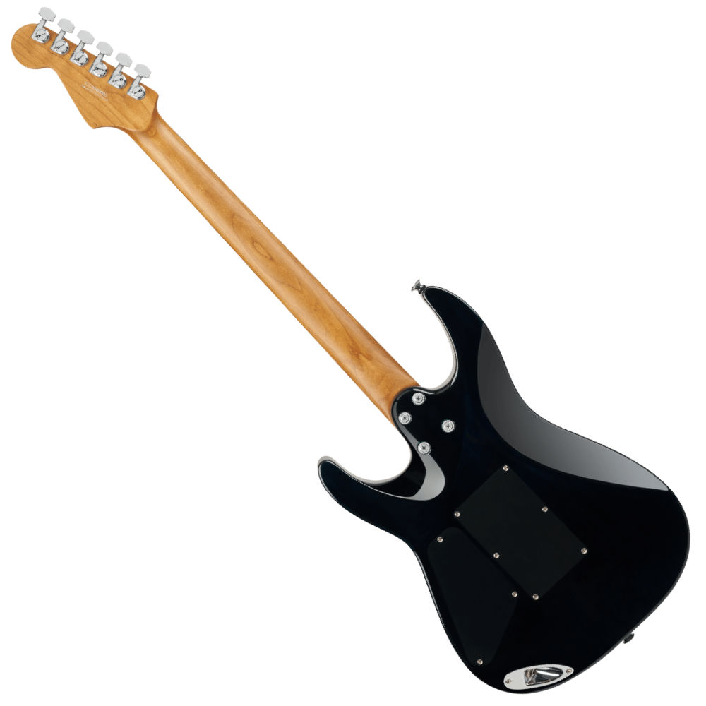 Charvel シャーベル Pro-Mod Plus Dinky DK24 HSS 2PT EB QM Ebony Fingerboard - Blue Curacao エレキギター ボディバック