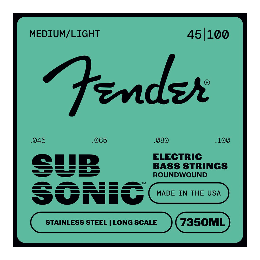 Fender フェンダー 7350ML SubSonic 7350 Stainless Roundwound Bass Strings 45-100 エレキベース弦