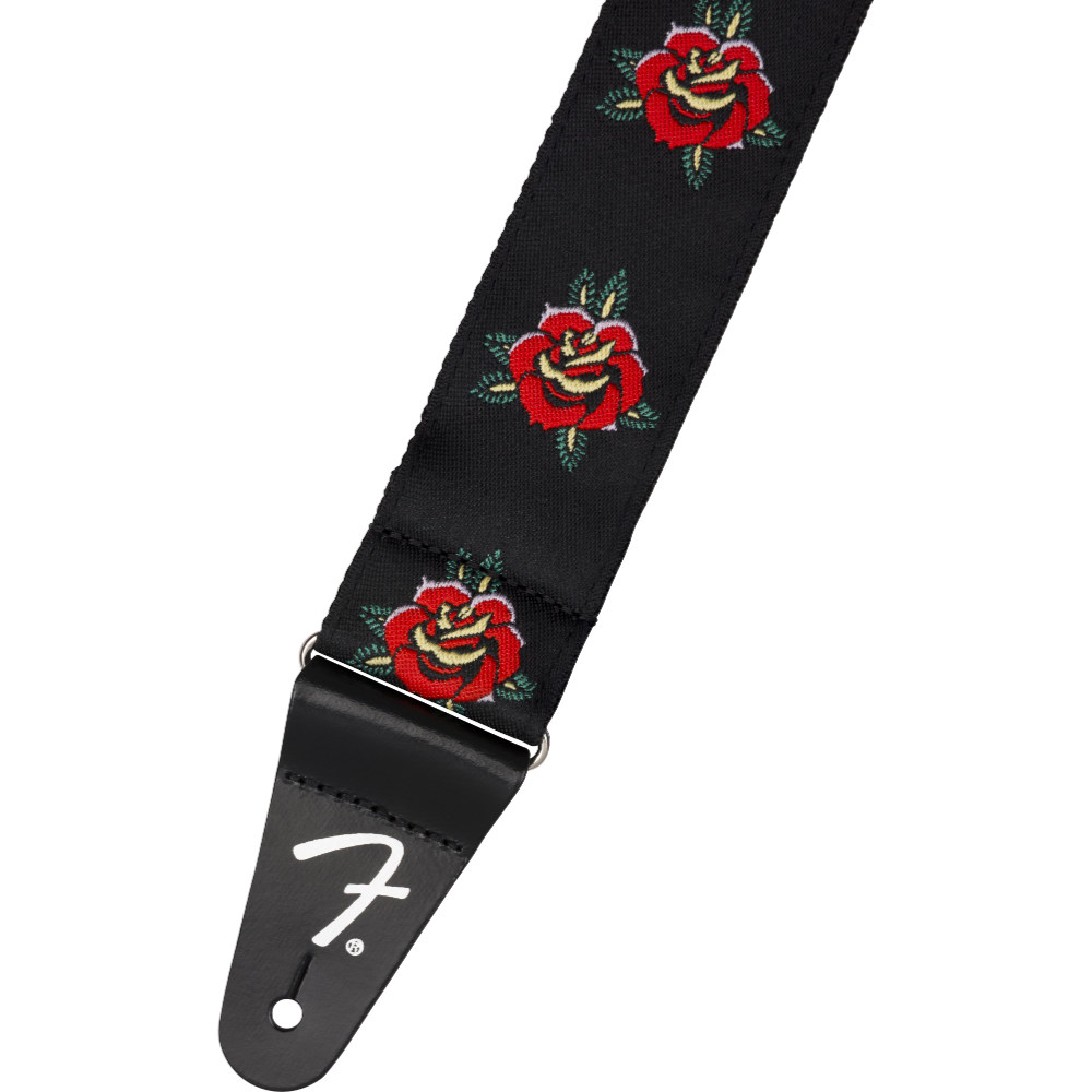 Fender フェンダー Rose Strap Red 2インチ ギターストラップ レザーエンド画像