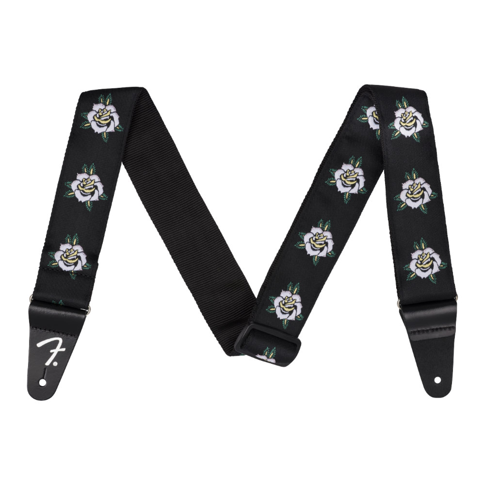 Fender フェンダー Rose Strap White 2インチ ギターストラップ