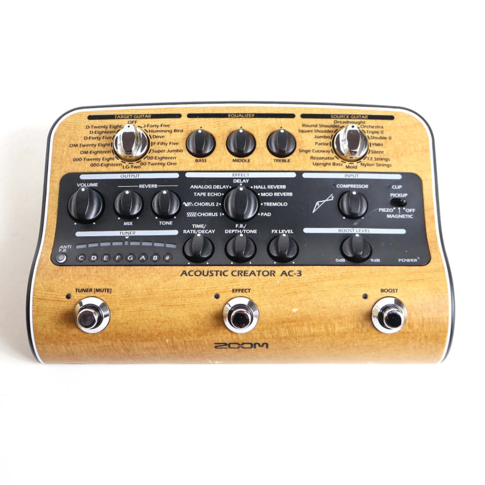 【中古】 アコースティックギター用プリアンプ ZOOM AC-3 Acoustic Creator