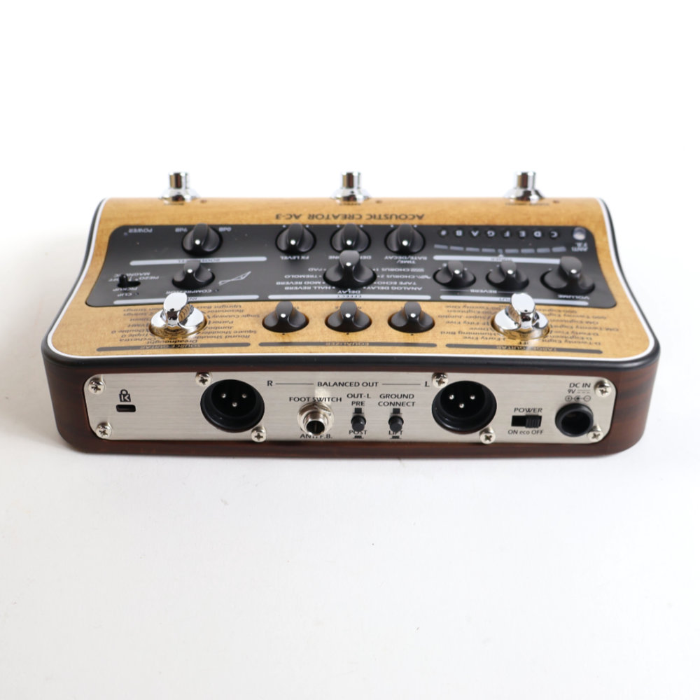 【中古】 アコースティックギター用プリアンプ ZOOM AC-3 Acoustic Creator リア画像