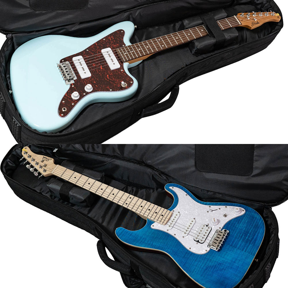 KIKUTANI キクタニ GVB-30DE BLK エレキギター用ダブルケース ギグバッグ 収納例