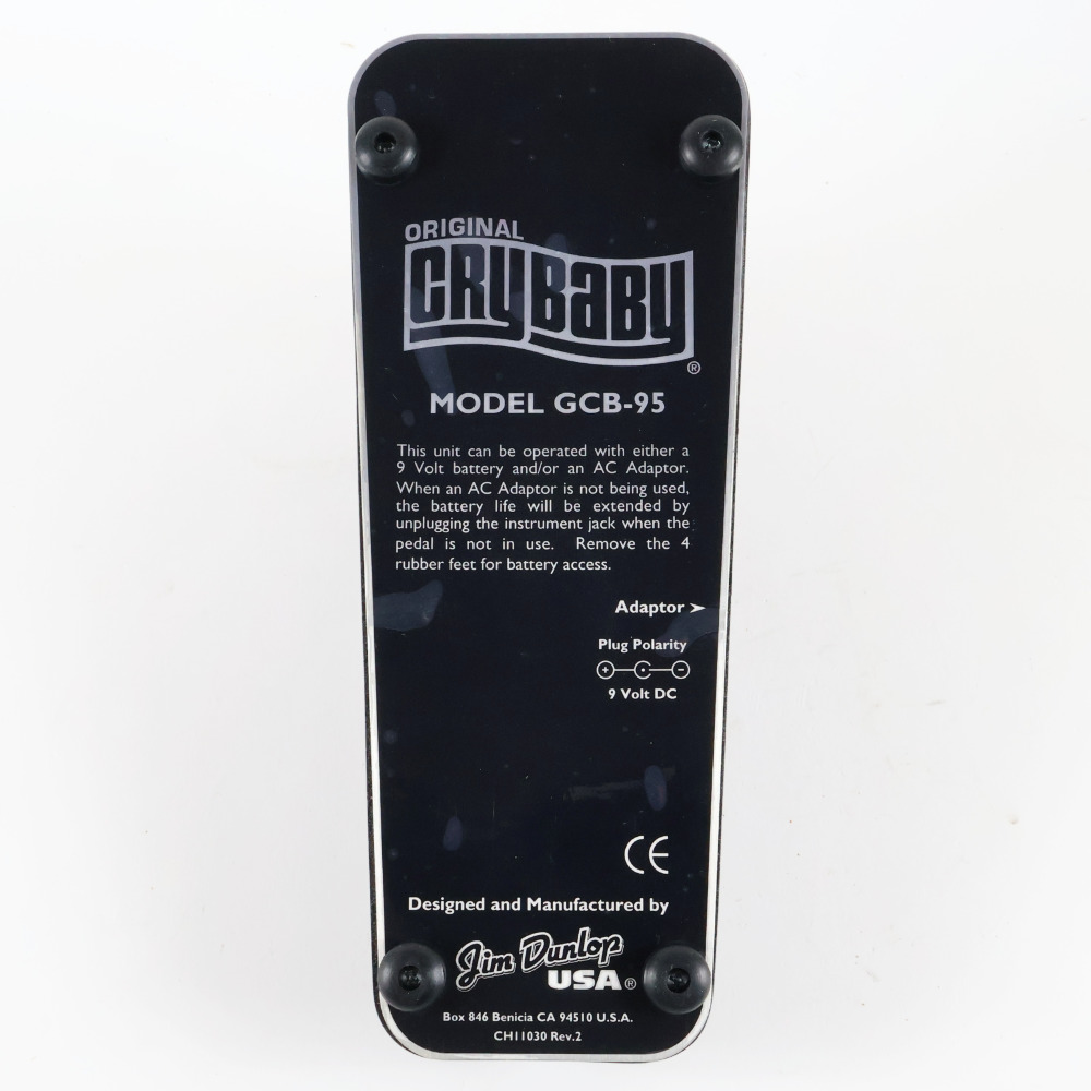 【中古】 ワウ エフェクター JIM DUNLOP ジムダンロップ Cry Baby GCB-95 ワウペダル 本体画像 裏