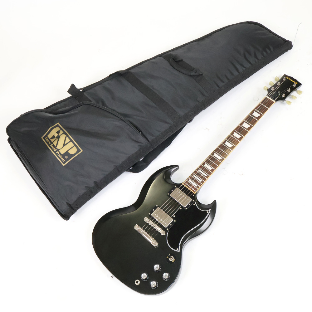 【中古】 エレキギター EDWARDS by ESP E-SG-85LT Ebony(Black) エドワーズ SGタイプ Seymour Duncan JB&59ピックアップ搭載