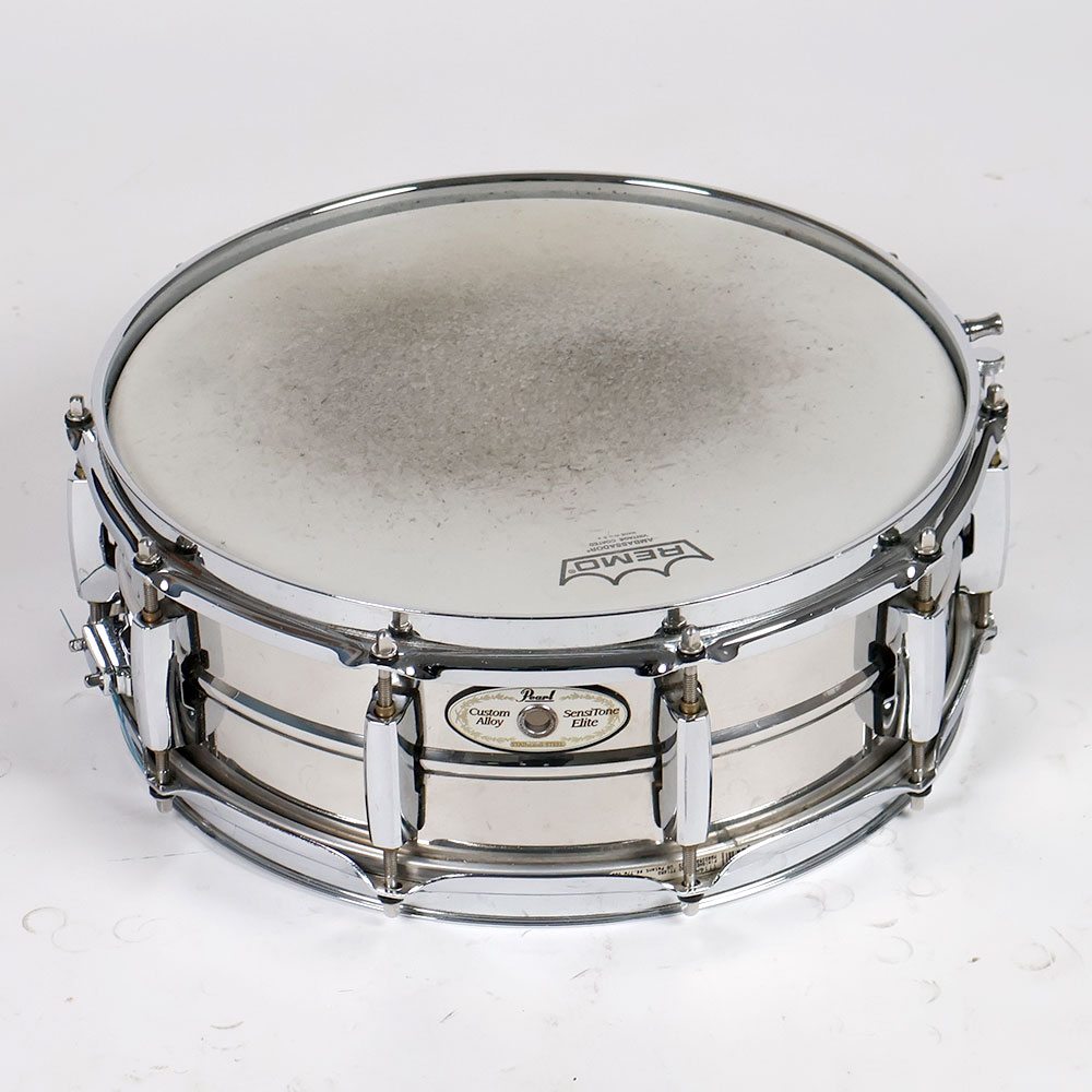 【中古】スネアドラム パール Pearl SensiTone Custom Alloy Elite STAINLESS STEEL 14x5 スティールシェル
