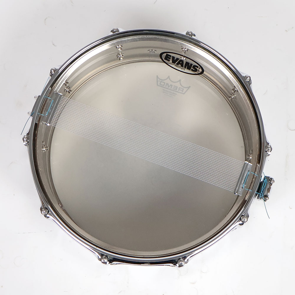 【中古】スネアドラム パール Pearl SensiTone Custom Alloy Elite STAINLESS STEEL 14x5 スティールシェル 裏面