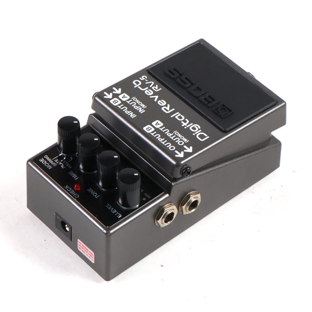 【中古】デジタルリバーブ エフェクター BOSS RV-5 Digital Reverb ボス リヴァーブ エフェクター リア斜めアングル画像
