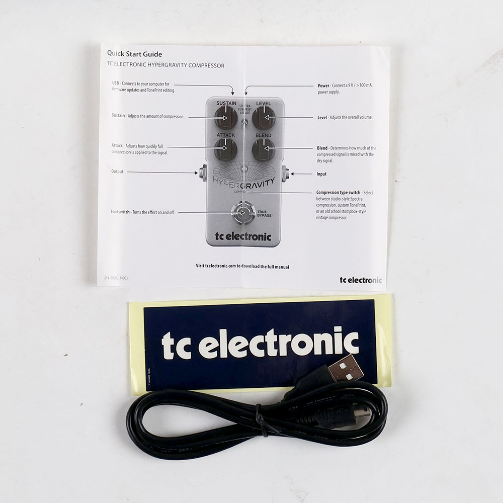 【中古】 コンプレッサー tc electronic HYPERGRAVITY COMPRESSOR ハイパーグラビティー ギターエフェクター 付属品