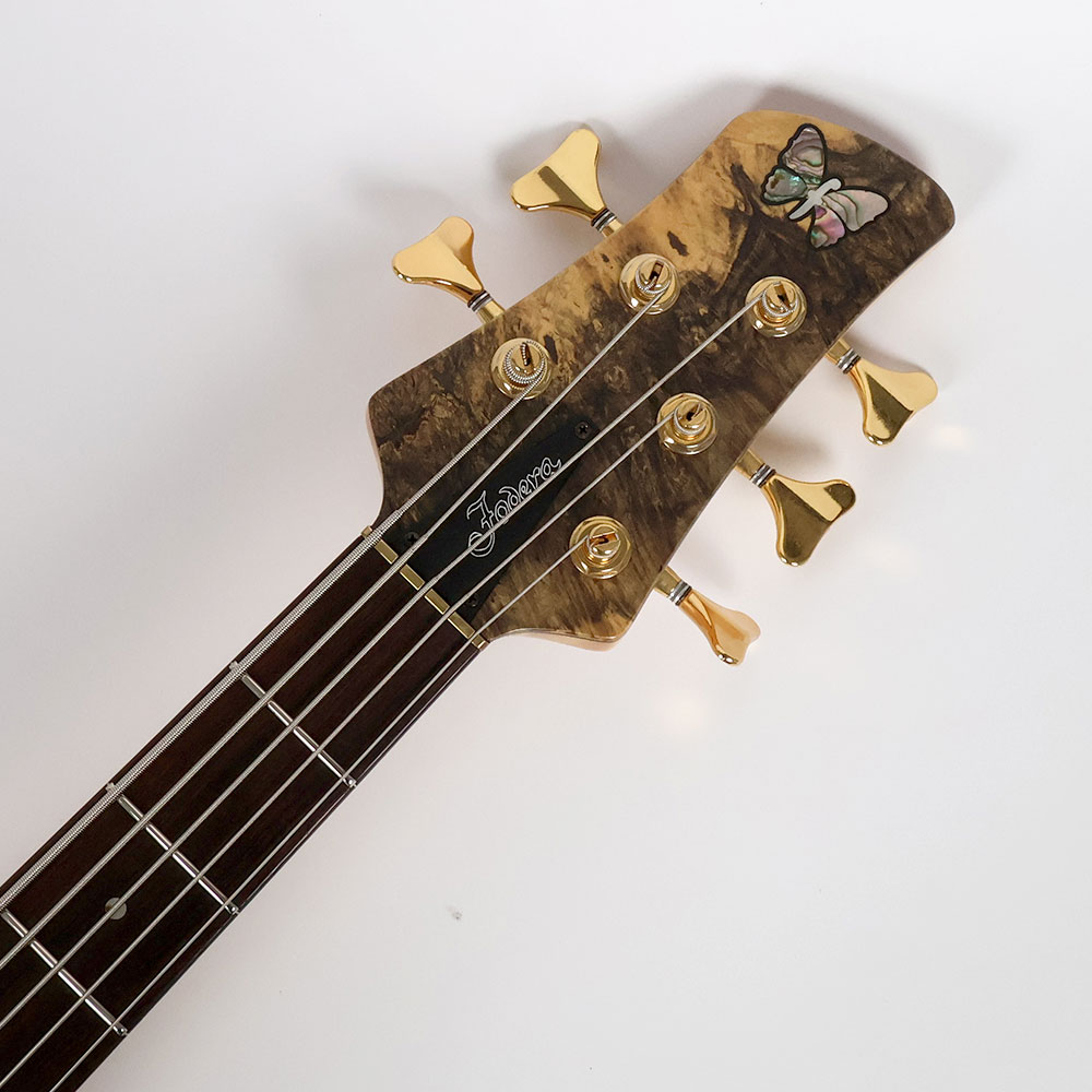 【中古】Fodera フォデラ Imperial Elite 5st Buckeye burl Top 2005年製 5弦エレキベース ヘッド
