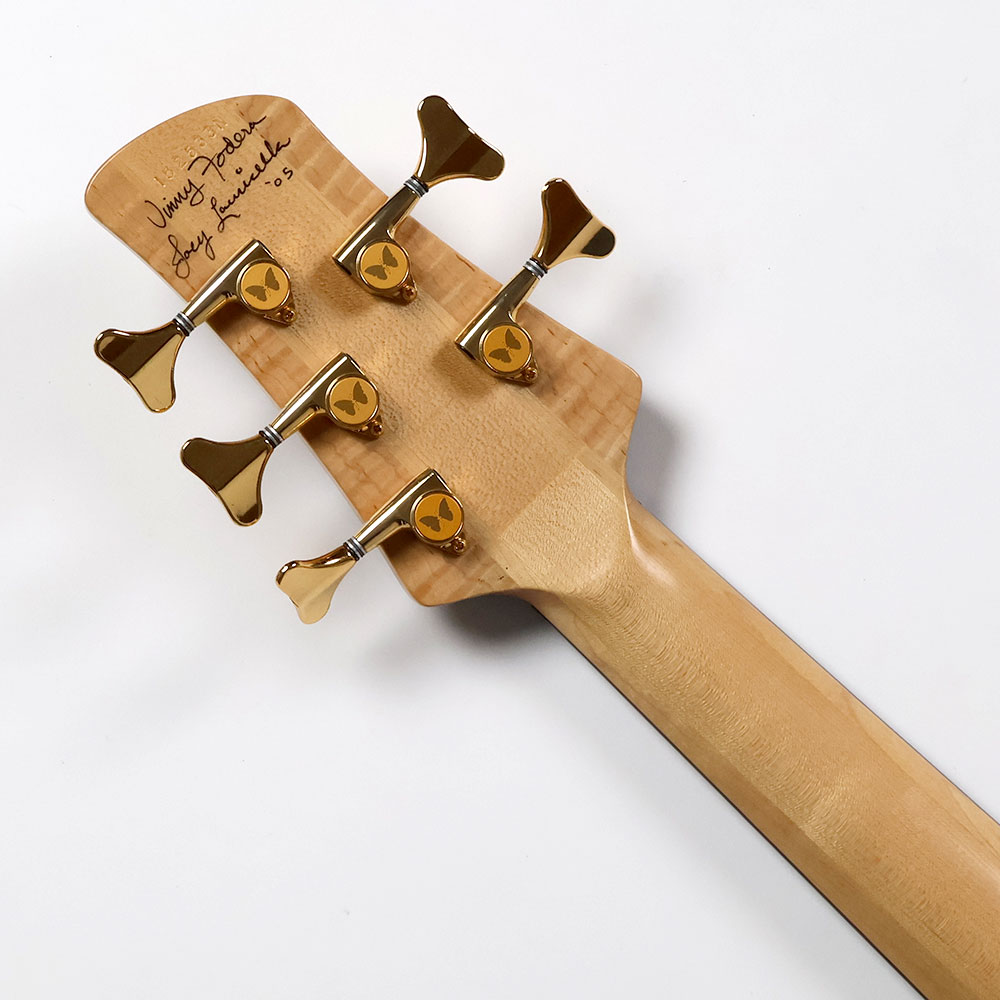 【中古】Fodera フォデラ Imperial Elite 5st Buckeye burl Top 2005年製 5弦エレキベース ヘッド