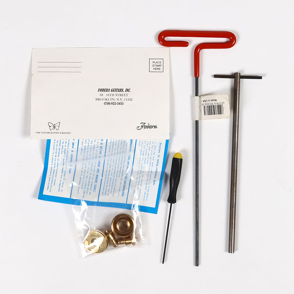 【中古】Fodera フォデラ Imperial Elite 5st Buckeye burl Top 2005年製 5弦エレキベース 付属品