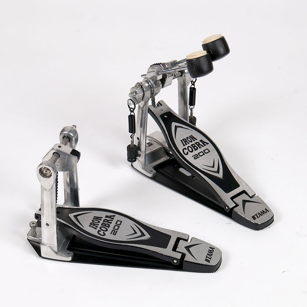 【中古】 ドラムツインペダル タマ TAMA HP200PTW Iron Cobra 200 Twin Pedal Power Glide アイアンコブラ 全体