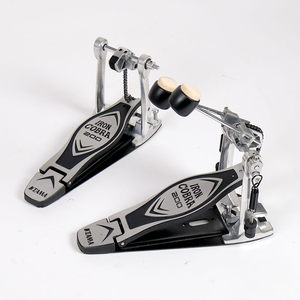 【中古】 ドラムツインペダル タマ TAMA HP200PTW Iron Cobra 200 Twin Pedal Power Glide アイアンコブラ 全体