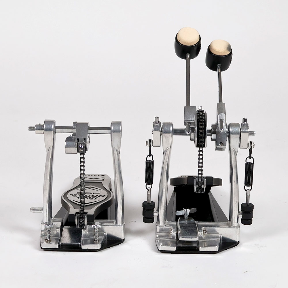 【中古】 ドラムツインペダル タマ TAMA HP200PTW Iron Cobra 200 Twin Pedal Power Glide アイアンコブラ ベルト側