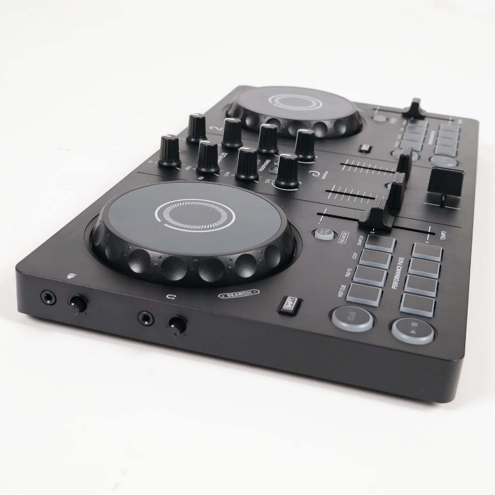 【中古】 AlphaTheta DDJ-FLX2 DJコントローラー （Pioneer DJ DDJ-200 後継機種） 本体画像 斜め 