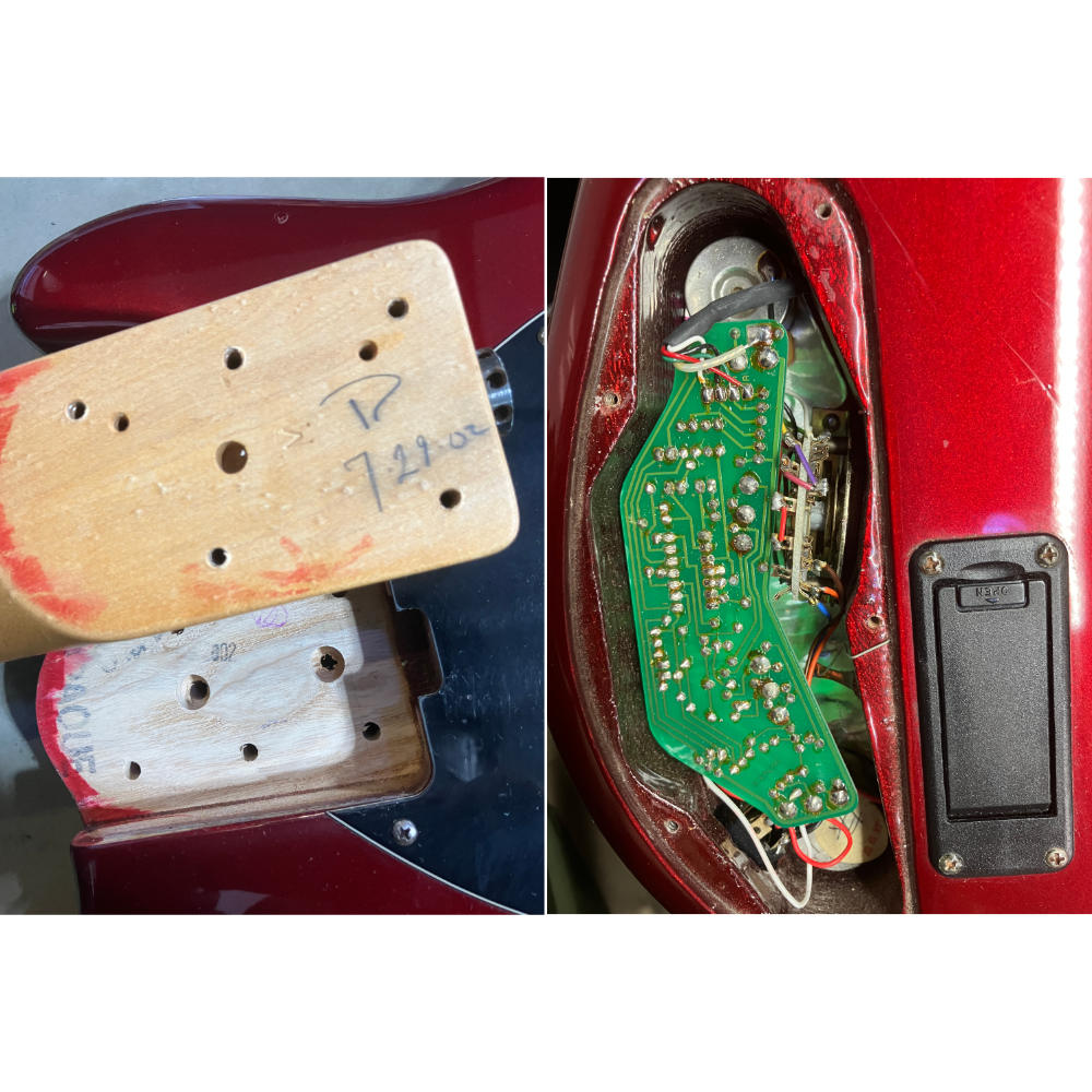 【中古】 MUSIC MAN ミュージックマン Sterling Candy Apple Red 2002年製 4弦エレキベース 詳細画像