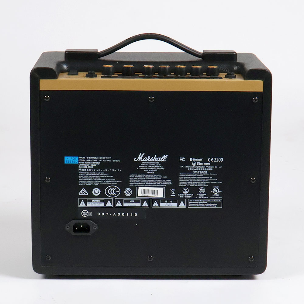 【中古】 マーシャル MARSHALL CODE25 フルモデリング 小型ギターアンプ コンボ 背面