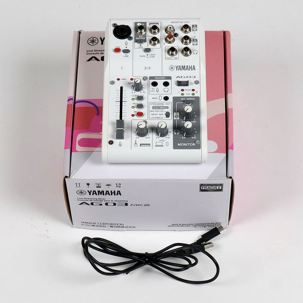【中古】 ミキサー ヤマハ YAMAHA AG03 mk2 W ライブストリーミングミキサー ホワイト