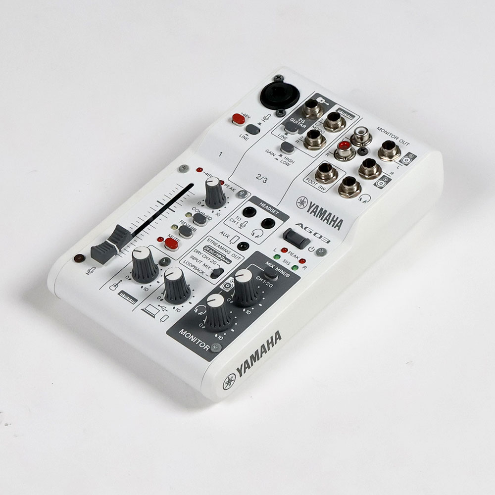【中古】 ミキサー ヤマハ YAMAHA AG03 mk2 W ライブストリーミングミキサー ホワイト 全体