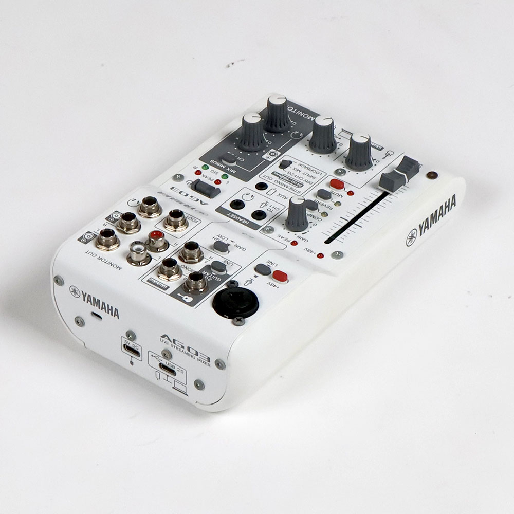 【中古】 ミキサー ヤマハ YAMAHA AG03 mk2 W ライブストリーミングミキサー ホワイト 全体