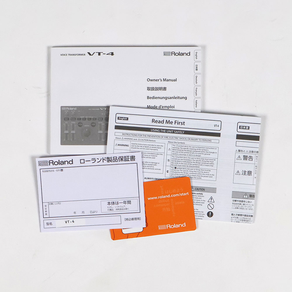 【中古】 ボイスエフェクト ボーカルエフェクター ROLAND VT-4 Voice Transformer ボイストランスフォーマー ローランド 付属品