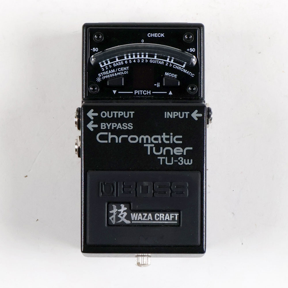 【中古】 BOSS TU-3W Chromatic Tuner WAZA CRAFTシリーズ ギターチューナー 正面