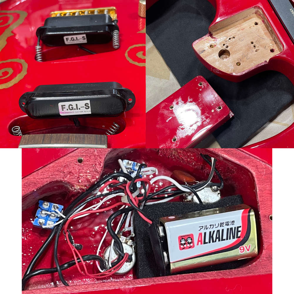 【中古】 エレキギター FERNANDES BT-120MM LH 2010年製 フェルナンデス BUCK-TICK 今井寿さんモデル 左利き用 レフティー 内部