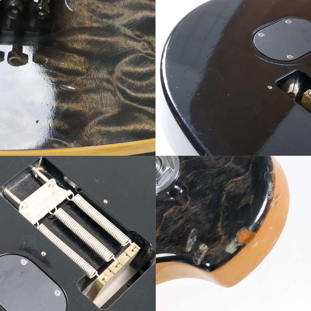 【中古】 エレキギター Music Man AXIS EX Trans Black 1997年製 日本製 ミュージックマン アクシスEX EVHモデルと同じスイッチ位置 ボディ傷