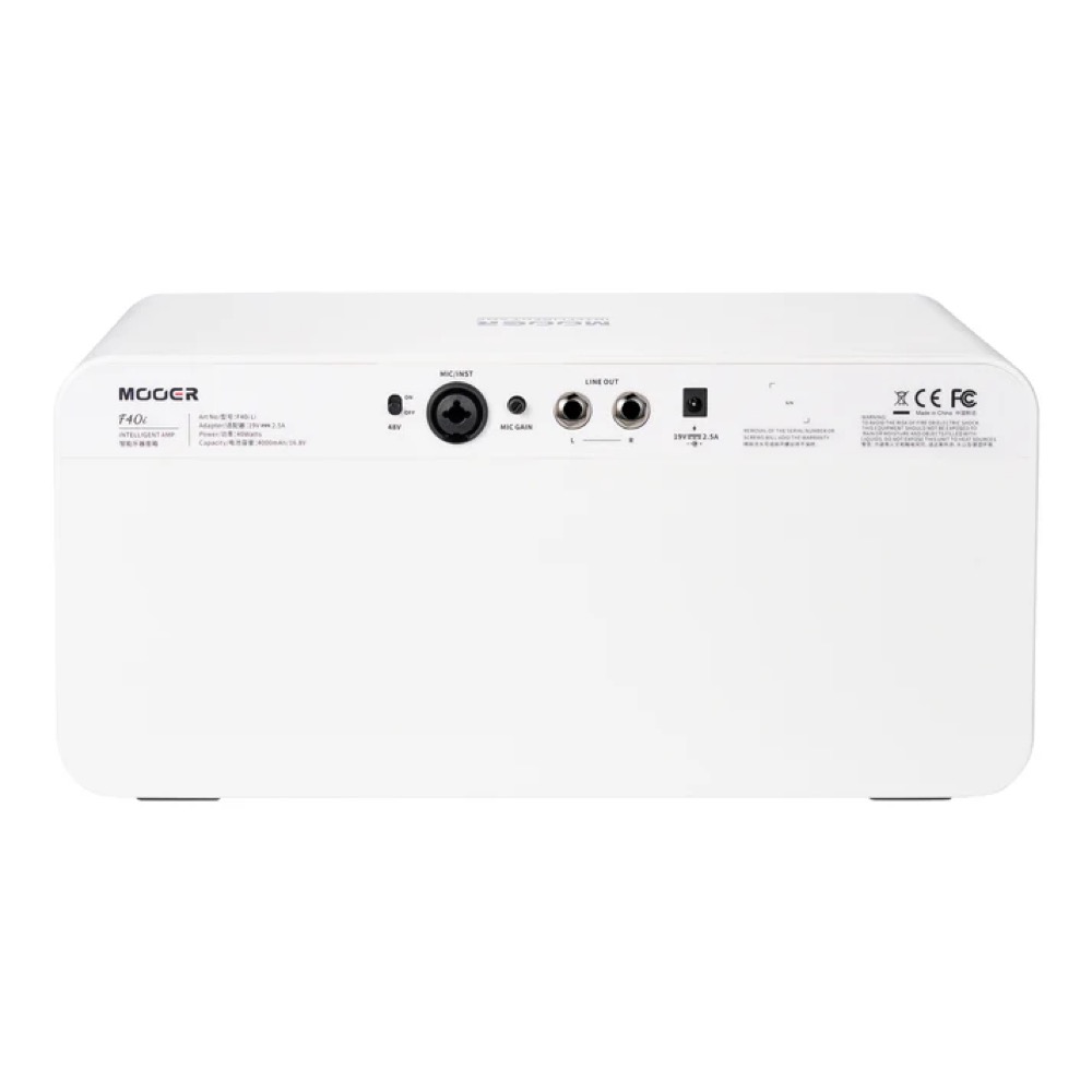 Mooer ムーアー F40i Snowfall White デスクトップアンプ 背面