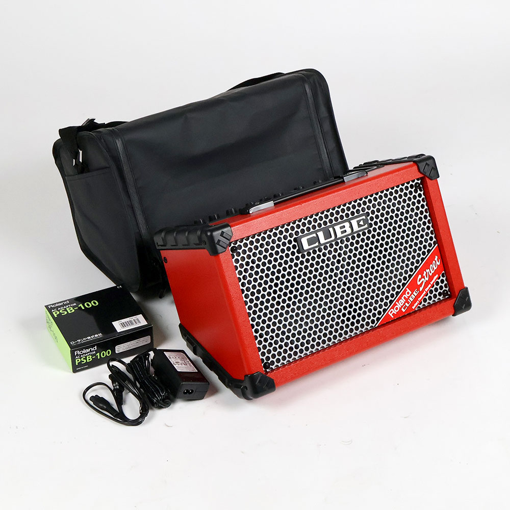 【中古】 ギターアンプ ローランド ROLAND CUBE Street RED 乾電池駆動パフォーマンス用ステレオアンプ ギターアンプ