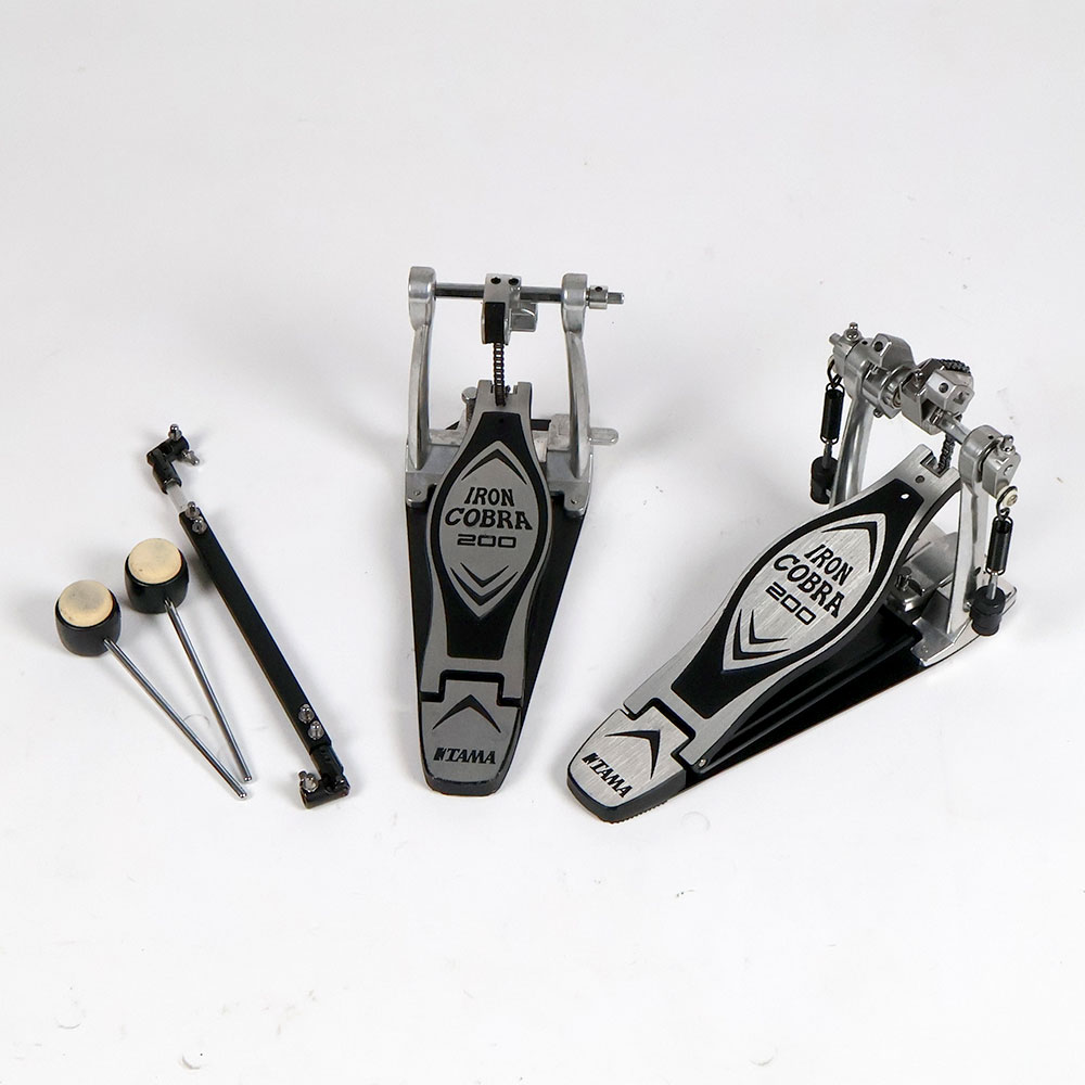 【中古】 ドラムツインペダル タマ TAMA HP200PTW Iron Cobra 200 Twin Pedal Power Glide アイアンコブラ
