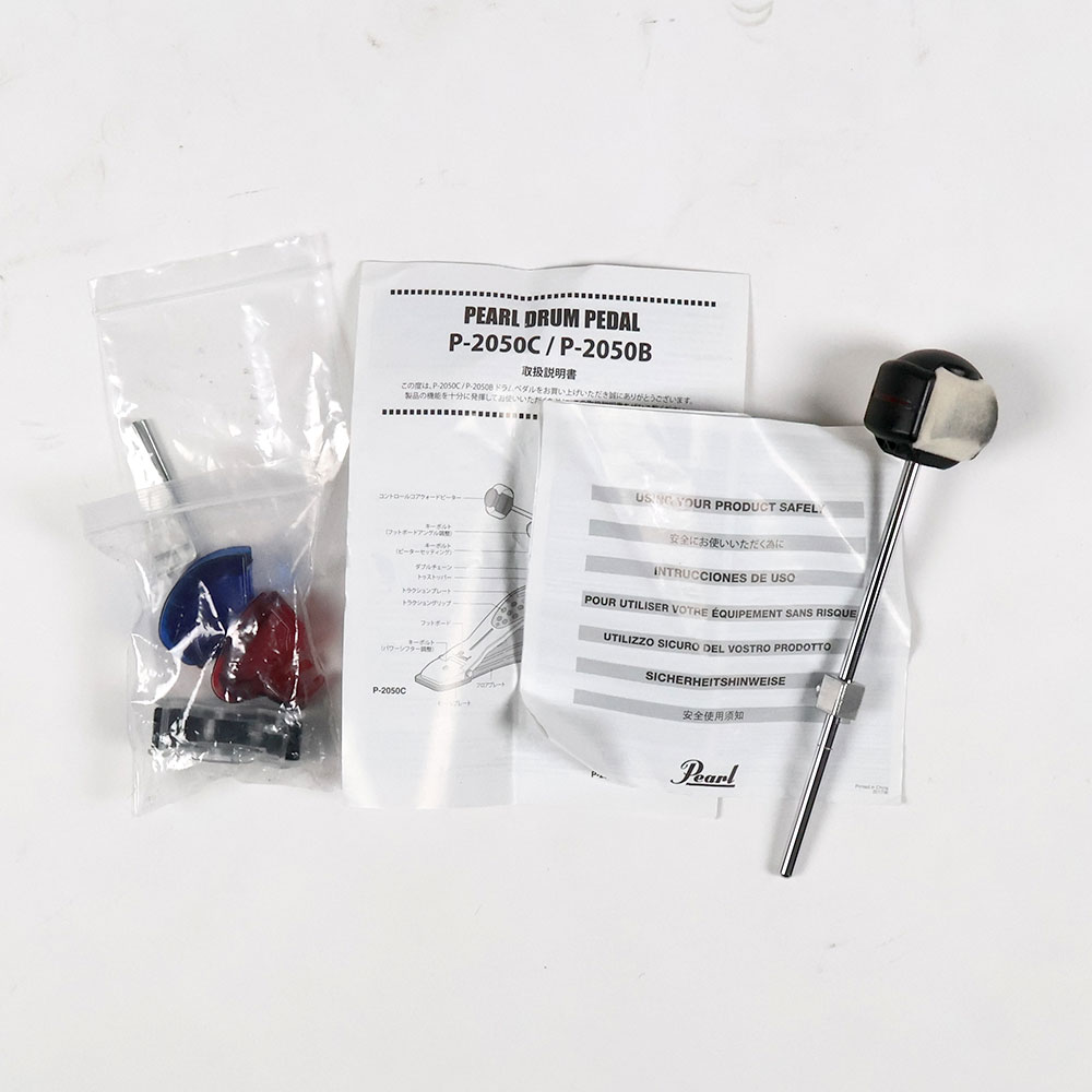 【中古】 ドラムペダル パール Pearl P-2050C ELIMINATOR REDLINE キックペダル 付属品