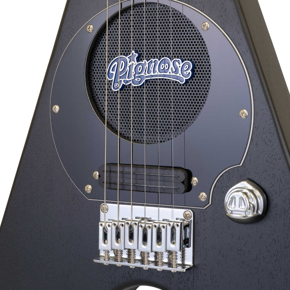PIGNOSE ピグノーズ PGG-200V STBK Stained Black w/Bag ヘッドホン付き アンプ内蔵エレキギター アップ画像