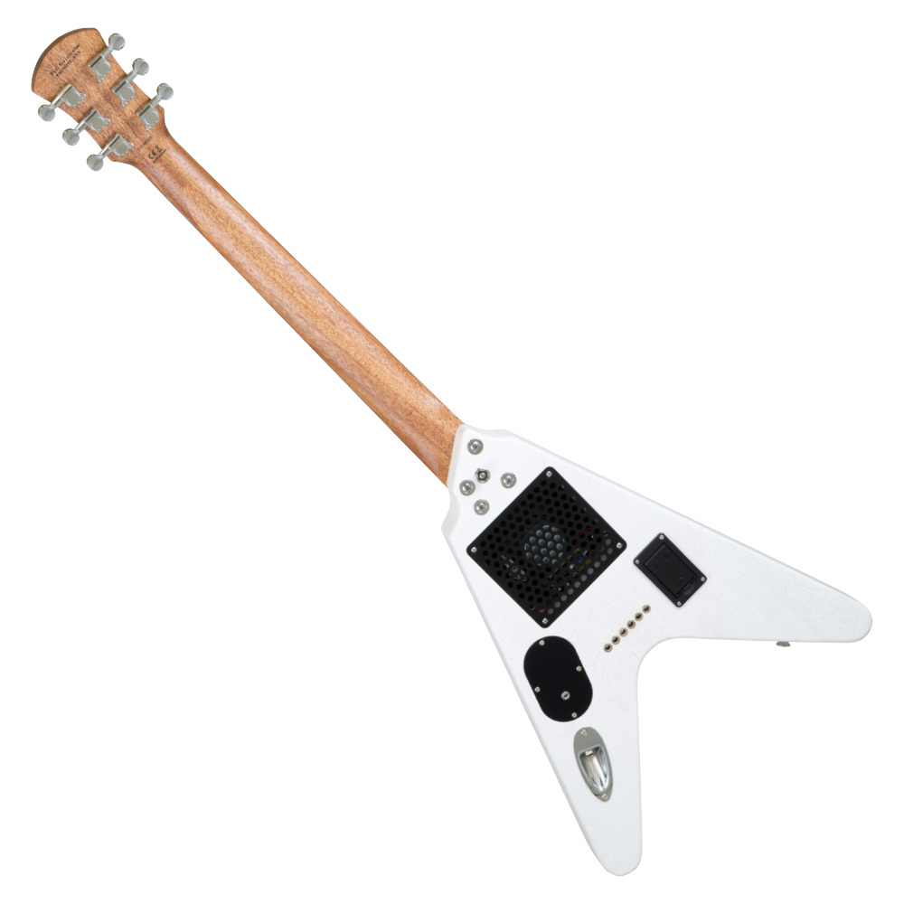 PIGNOSE ピグノーズ PGG-200V STWH Stained White w/Bag ヘッドホン付き アンプ内蔵エレキギター バック画像