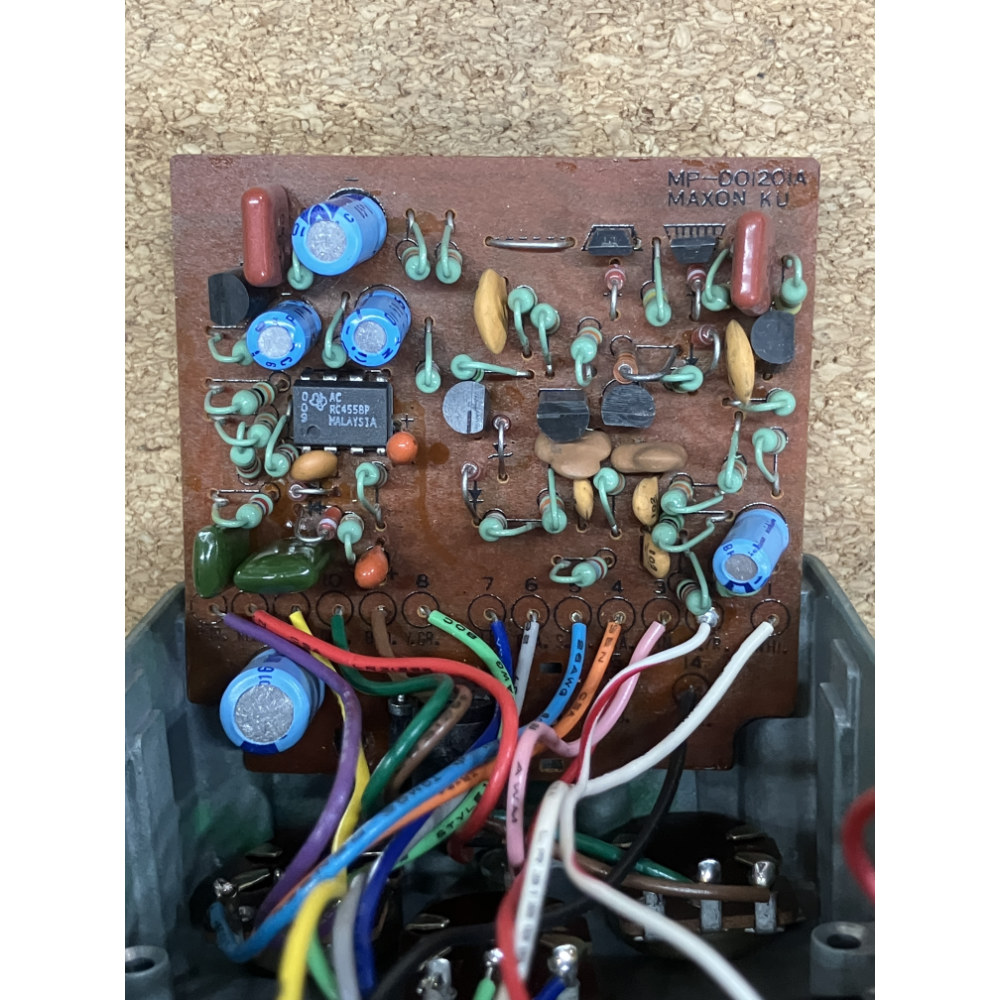 【中古】 Maxon マクソン OD-808 OVERDRIVE Large Case RC4558P MALAYSIA オーバードライブ ギターエフェクター 基盤