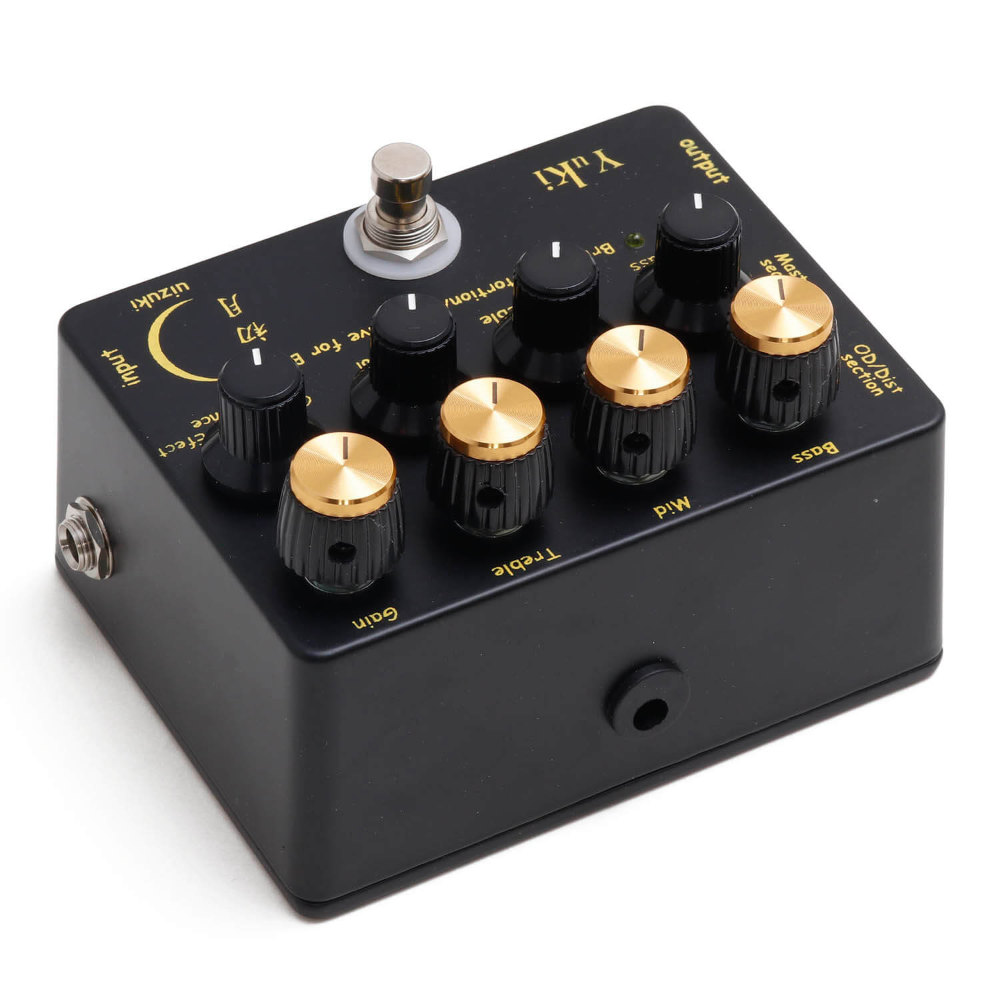 YUKI ユキ 初月-UIZUKI- ディストーション オーバードライブ ベース用エフェクター リア斜めアングル画像