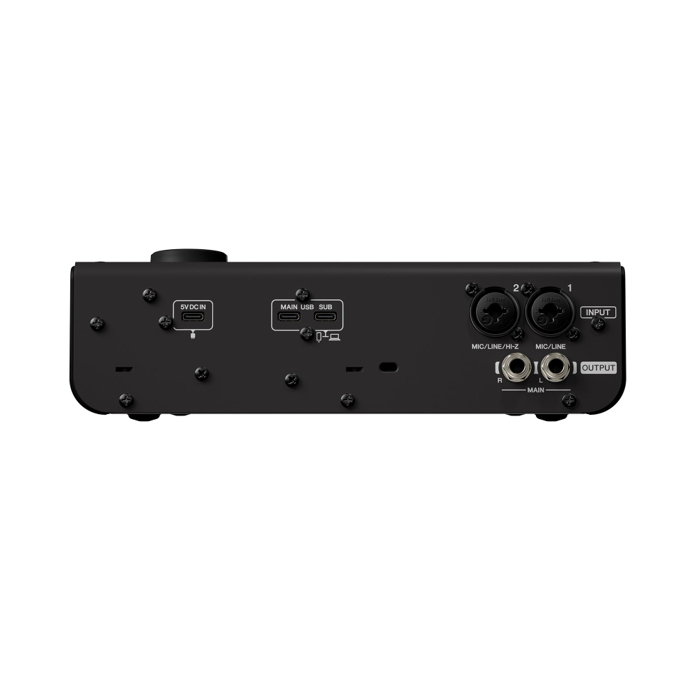 YAMAHA ヤマハ URX22 B URX Series Audio Interface 4in/2out USB-C オーディオインターフェース ブラック リア画像