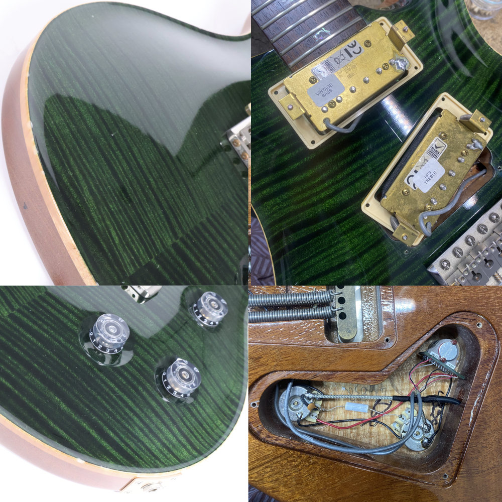 【中古】 エレキギター PRS Custom 24 10Top Ever Green 5way Rotary Sw. 2011年製 ポールリードスミス カスタム24 Paul Reed Smith HFS Vintage Bassピックアップ搭載 エバーグリーン 傷