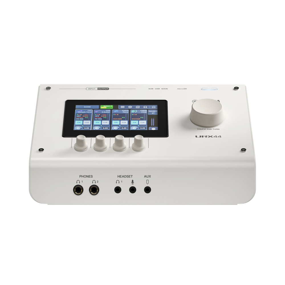 YAMAHA ヤマハ URX44 W URX Series Audio Interface 6in/4out USB-C オーディオインターフェース ホワイト フロント斜め画像