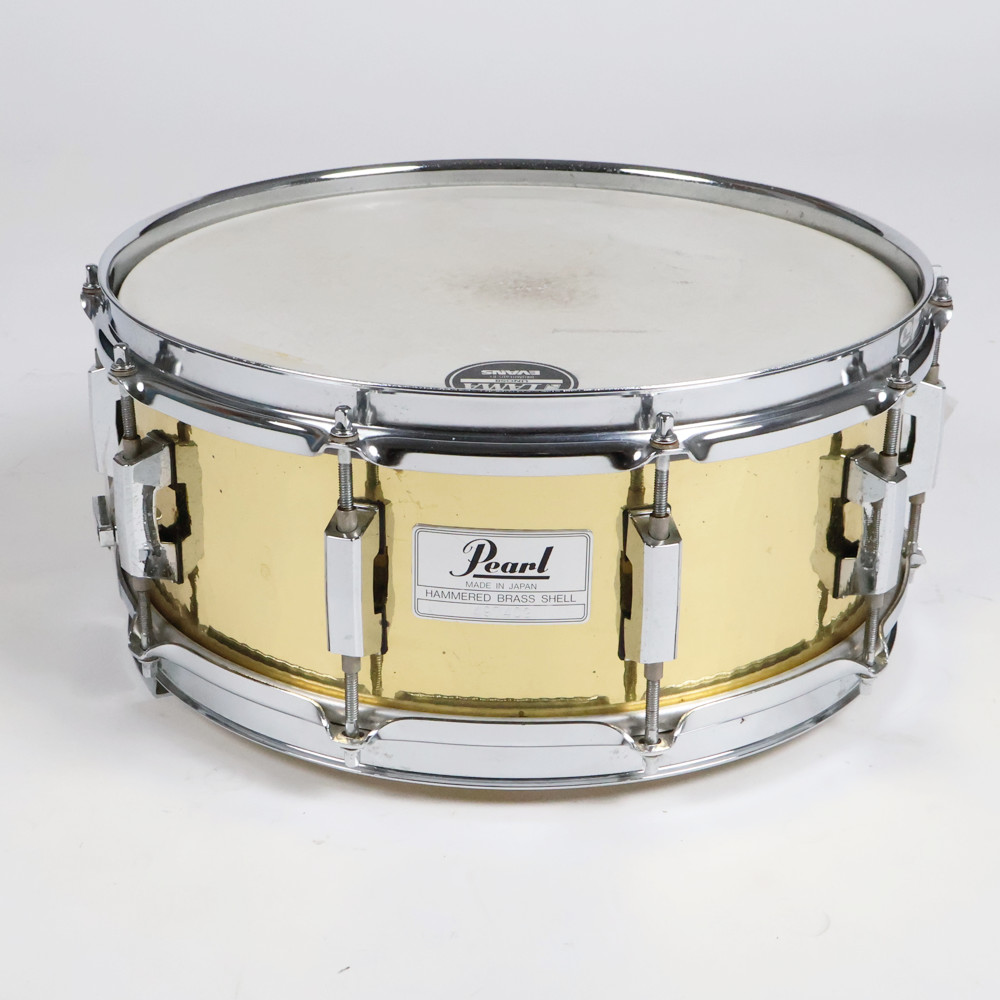 【中古】 スネアドラム パール Pearl BH-5214 Hammered Brass Shell 14x5.5 Made in Japan