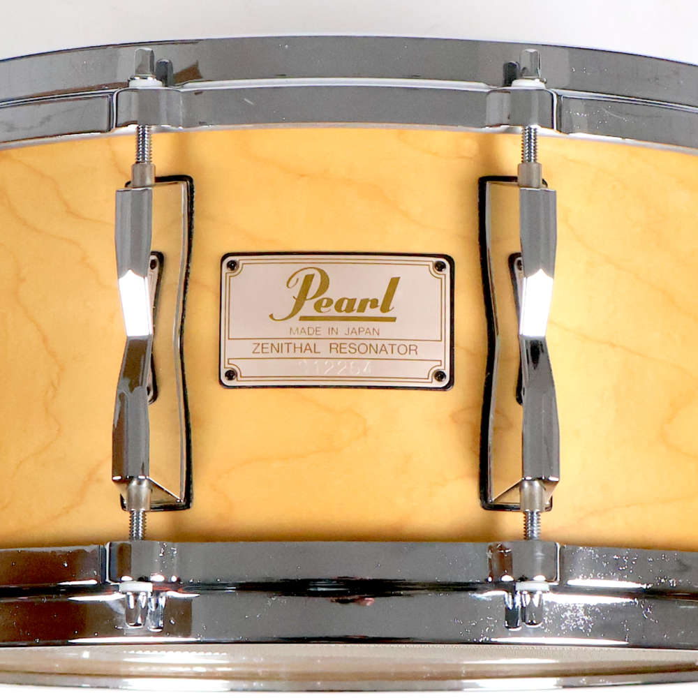 【中古】 スネアドラム パール Pearl ZENITHAL RESONATOR MAPLE 14x6.5 Made in Japan ラベル