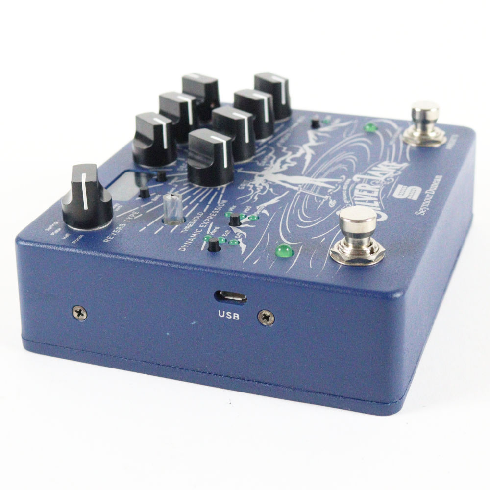 【中古】 リバーブ エフェクター Seymour Duncan Silver Lake Dynamic Reverb ギターエフェクター 本体画像 斜め